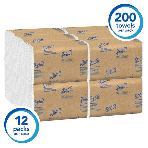 Scott Essential C-Fold Towels, Absorbency Pockets, 10 1/8X13 3/20, white, 200/Pa - Picture 2 of 6